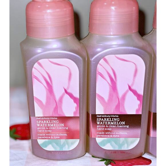Bath & Body Works Sparkling Watermelon 8.75oz Gentle Clean Foaming Hand Soap x3 - Picture 3 of 4